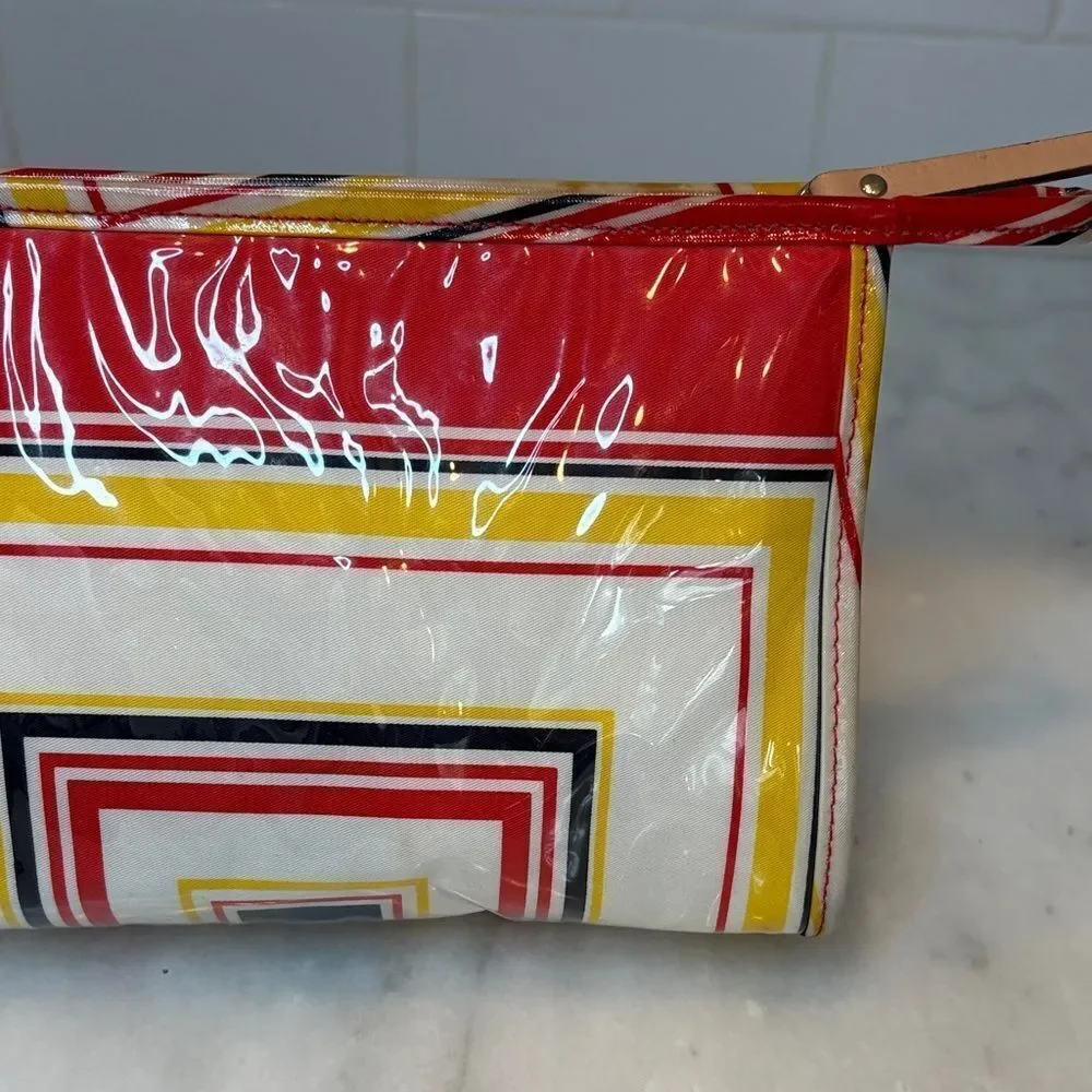 Kate Spade Travel Bag Colorful Geometric Toiletries Cosmetic Case Pouch